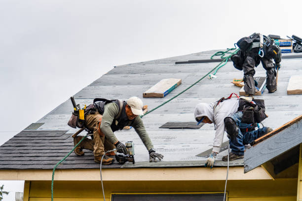 Professional Gutter Installation technician working in Nebo, NC